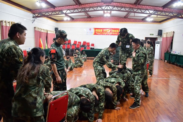 成都熊谷加世電器有限公司與伙伴們蒙著眼過人橋 成都熊谷加世電器有限公司與伙伴們蒙著眼過人橋